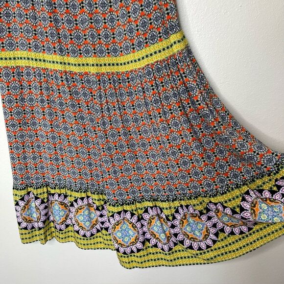 Caravan Creations Maxi Skirt Multiprint Tiered Boho Peasant Pull On Women Large - Picture 6 of 13